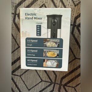 Electric Hand Mixer - Silver and Black